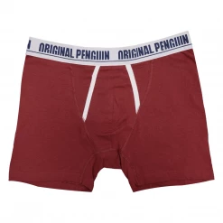 Original Penguin Men's 3 Pack Navy Blue, Maroon, Navy Blue Boxer Brief
