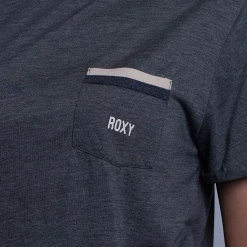 Roxy Women's Ribbed Collar Two Tone Pocket S/S T-Shirt (S10)