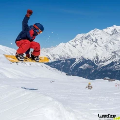 Wed'ze By Decathlon Kid's Red Welcome To Winter Waterproof Ski Snow Pants