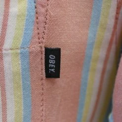 OBEY Men's Coral York Vertical Striped S/S Woven S02