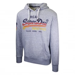 Superdry Men's Sky Blue Vintage Logo L/S Pullover Hoodie (Size Large)