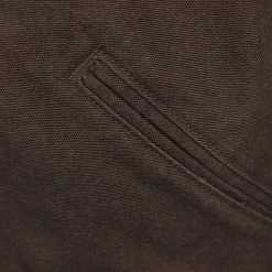 Mens Carhartt Men's Dark Brown Full Zip Hooded Sherpa-Lined Jacket (S15)