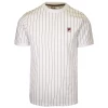 FILA Men's White & Navy Blue Striped F-Box S/S T-Shirt (154)