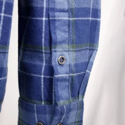 PrAna Men's Blue Green L/S Flannel Shirt (S12)