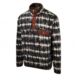 Eddie Bauer Men's Black Chutes Snap Mock Neck L/S Sweater (Retail $100) Mens