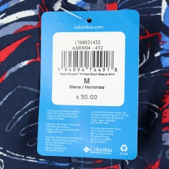 Columbia Men's Navy Blue Red Palm Leaves Rapid Rivers S/S Woven Shirt (432)