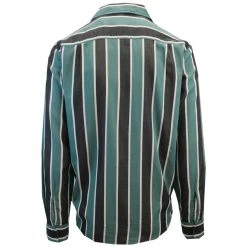 OBEY Men's Black & Green Wicker Stripe Camp L/S Shirt (S16) 10 OBEY Men's Black & Green Wicker Stripe Camp L/S Shirt (S16)