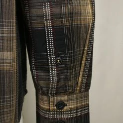 PrAna Men's Black Yellow Burgundy Plaid L/S Woven Shirt (S62)