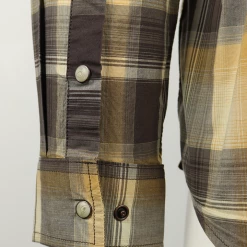 New Arrivals Carhartt Men's Brown Gold Cream Plaid Snap Front L/S Woven Shirt (S19)
