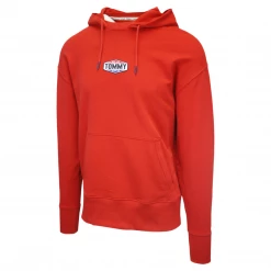 Tommy Hilfiger Men's Deep Crimson TJM Patch Logo L/S Pull Over Hoodie