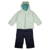 Columbia Girl's Mint Green Stripe Outgrown Frosty Slope 2PC Jacket & Bib Winter Set