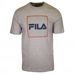 FILA Men's Heather Grey With Red Sportswear Change The Game Box S/S T-Shirt
