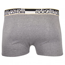 Mens Roberto Cavalli Men's Single Pack Grey Stretch Boxer Briefs 9 Mens Roberto Cavalli Men's Single Pack Grey Stretch Boxer Briefs