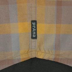 Spotted Clothing PrAna Men's Brown Grey Gold Box Plaid Benton S/S Woven Shirt S06