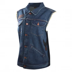 Harley-Davidson Women's Blue Denim Sleeveless Vest