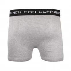 French Connection Men's 3 Pack Grey W/ Black Strap Boxer Briefs (S13)