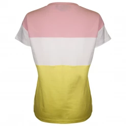 FILA Women's Pink & Yellow Three-Tone Glittered Logo S/S T-Shirt (S11) 8 FILA Women's Pink & Yellow Three-Tone Glittered Logo S/S T-Shirt (S11)