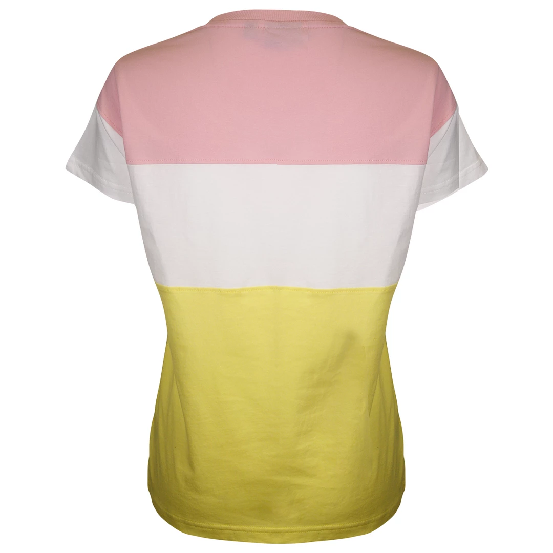 FILA Women's Pink & Yellow Three-Tone Glittered Logo S/S T-Shirt (S11) 5 FILA Women's Pink & Yellow Three-Tone Glittered Logo S/S T-Shirt (S11)