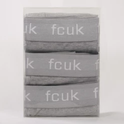 FCUK Men's 3 Pack Grey W/ Grey Strap Boxer Briefs (S01) 15 FCUK Men's 3 Pack Grey W/ Grey Strap Boxer Briefs (S01)