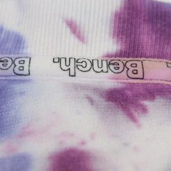 Pull Over Bench Women's White Magenta Purple Tie Dye Elongated Pullover Hoodie (4901)