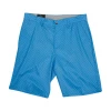 Greg Norman Men's Blue Microlux Stretch Star Print Pattern Chino Short (S01) Mens