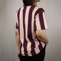 OBEY Women's Peach Multi Skeptic Striped S/S T-Shirt