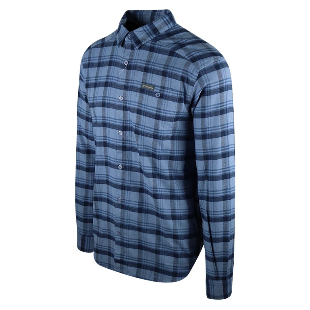 Columbia Men's Blue Navy Plaid Cornell Woods L/S Flannel Shirt (450) Medium New Arrivals 4 Columbia Men's Blue Navy Plaid Cornell Woods L/S Flannel Shirt (450) Medium New Arrivals