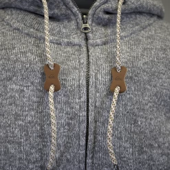 Quik Silver Quiksilver Men's Heather Grey Full Zip Hoodie (S04)