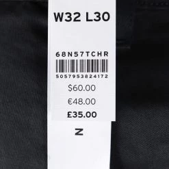 Topman Men's Charcoal Considered Wide Leg Cargo Pants (214) Mens