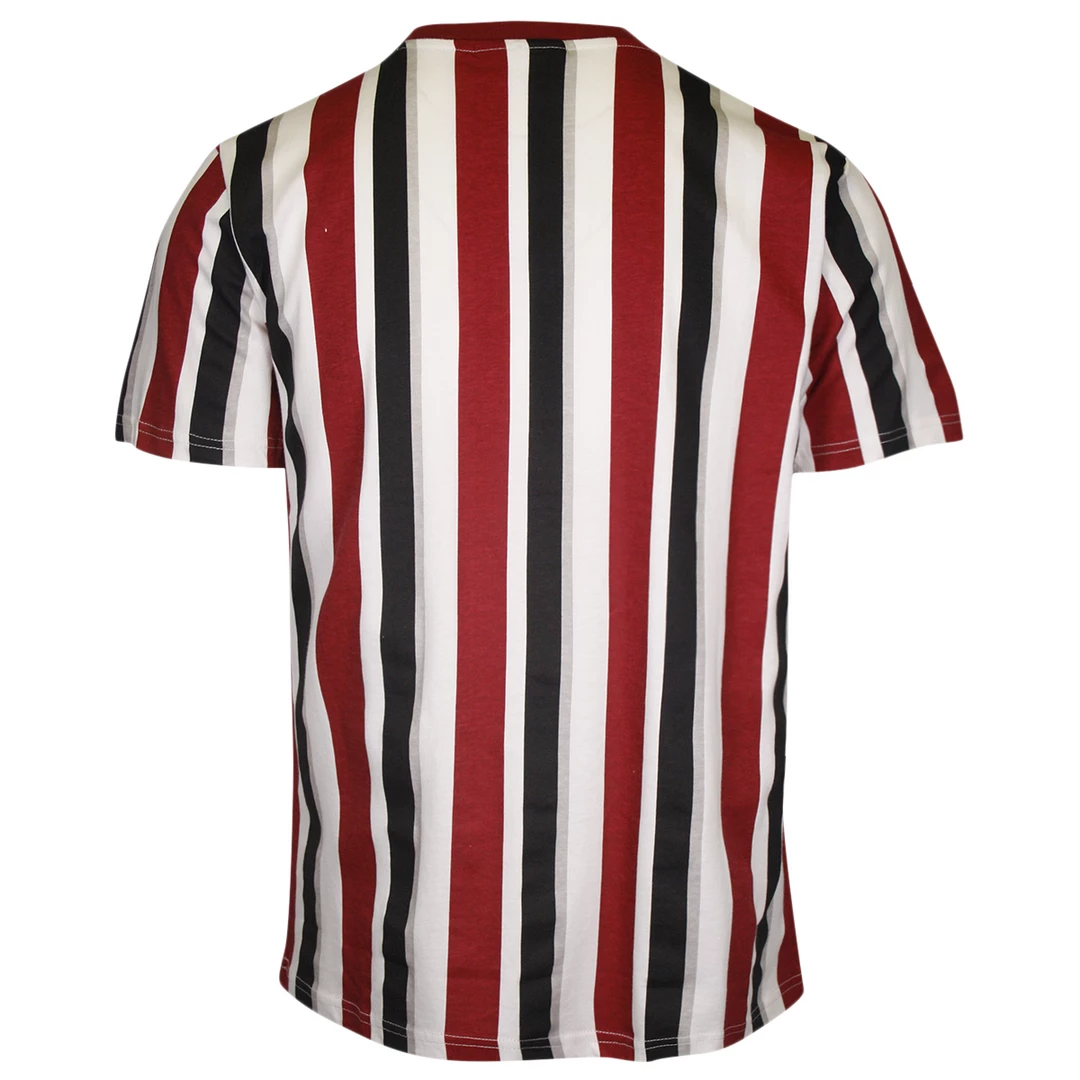 FILA Men's Red Navy White Grey Striped Logo S/S T-Shirt (167) 5 FILA Men's Red Navy White Grey Striped Logo S/S T-Shirt (167)