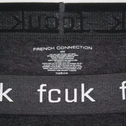 FCUK Men's 3 Pack Dark Grey W/ Dark Grey Strap Boxer Briefs (S02) Mens 14 FCUK Men's 3 Pack Dark Grey W/ Dark Grey Strap Boxer Briefs (S02) Mens