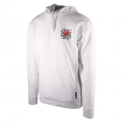 Vans Men's Heather Cream Grey Check Rose Pullover Hoodie (Size Small & 2XL)