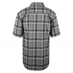 New Arrivals Carhartt Men's Charcoal Light Grey Plaid Snap-Front S/S Woven Shirt (S19)