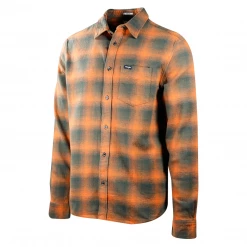 Wrangler Men's Apricot Orange Plaid L/S Woven Shirt (S01)