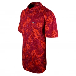 Columbia Men's Magenta Orange Palm Leaves Rapid Rivers S/S Woven Shirt (662)
