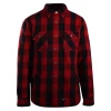 Harley-Davidson Men's Red Black Plaid Sherpa Lined Snap On Button Shirt Jacket