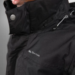 Quechua Men's Black Soft Shell Full Zip Jacket