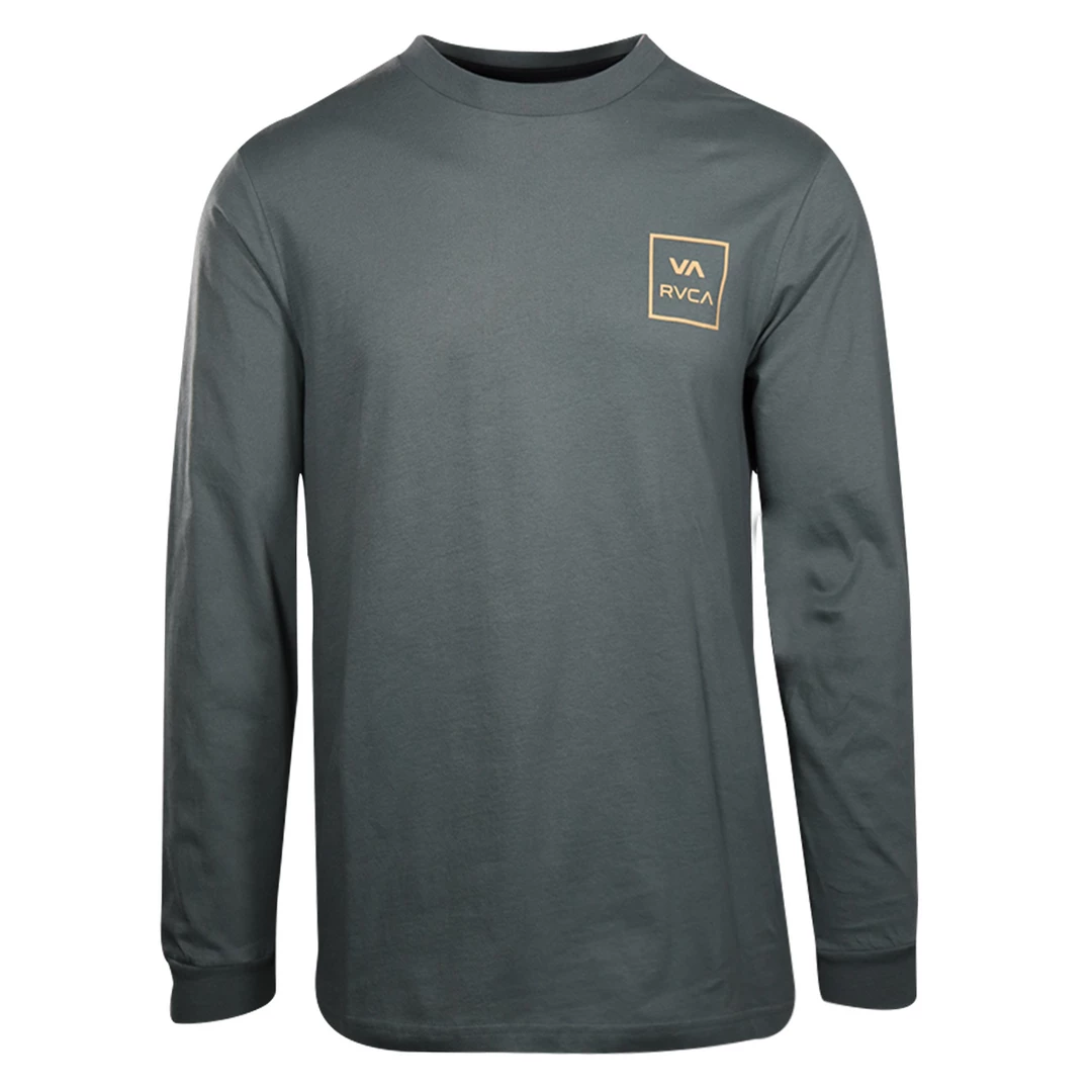 RVCA Men's Balsam Green Beige VA Box Regular Fit L/S T-Shirt (S16) 3 RVCA Men's Balsam Green Beige VA Box Regular Fit L/S T-Shirt (S16)