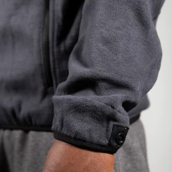 Mens Quechua Men's Black 3 In 1 Fleece Lined Canvas Full Zip Jacket (EU Size Small)