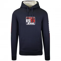 Tommy Hilfiger Tommy Jeans Men's Essential Graphic Pull Over Hoodie 38 Tommy Hilfiger Tommy Jeans Men's Essential Graphic Pull Over Hoodie