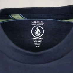 Volcom Men's Navy Da Fino Stripe Heather S/S T-Shirt (S36)