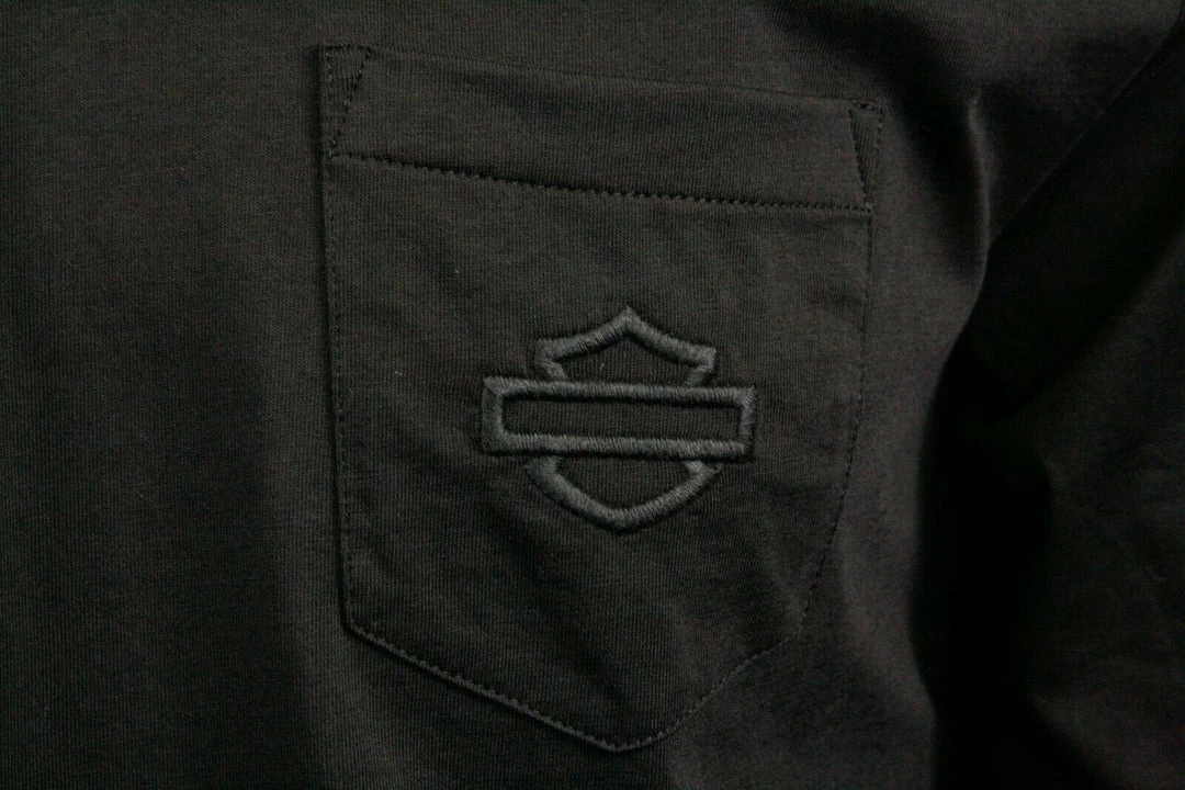 Harley-Davidson Men's Black Pocket Logo L/S T-Shirt 6 Harley-Davidson Men's Black Pocket Logo L/S T-Shirt