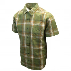 Spotted Clothes PrAna Men's Green Orange Plaid Benton S/S Woven Shirt S04