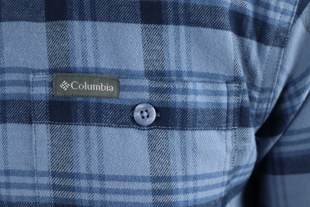 Columbia Men's Blue Navy Plaid Cornell Woods L/S Flannel Shirt (450) Medium New Arrivals 6 Columbia Men's Blue Navy Plaid Cornell Woods L/S Flannel Shirt (450) Medium New Arrivals