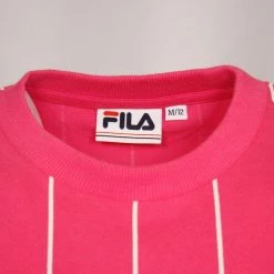 FILA Women's Pink Vertical Striped S/S T-Shirt