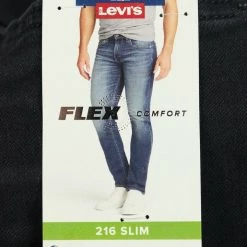 Levi's Men's Black Denizen Slim Flex Comfort Denim Jeans (216) New Arrivals