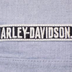 Harley-Davidson Men's Slim Fit Light Grey L/S Woven 150 19 Harley-Davidson Men's Slim Fit Light Grey L/S Woven 150