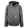 Carhartt Men's Grey Loose Fit Firm Duck Insulated Active Canvas Jacket (S01) New Arrivals