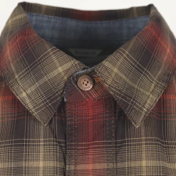 Carhartt Men's Red Brown Tan Plaid Relaxed Fit Snap Front L/S Woven Shirt (S03) New Arrivals