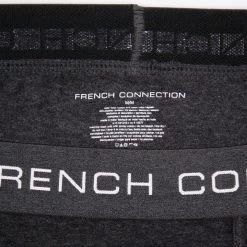 Mens French Connection Men's 3 Pack Dark Grey W/ Dark Grey Strap Boxer Brief (S08)